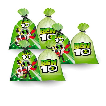8  Sacolas Surpresa para Lembrancinha Decoração Ben 10 Festa