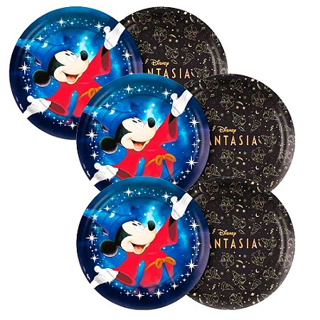 12 uni Pratos Decoração Mickey Fantasia festa aniversário