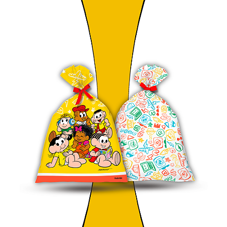 8 Sacolas para Lembrancinhas Decoração Turma da Monica Festa