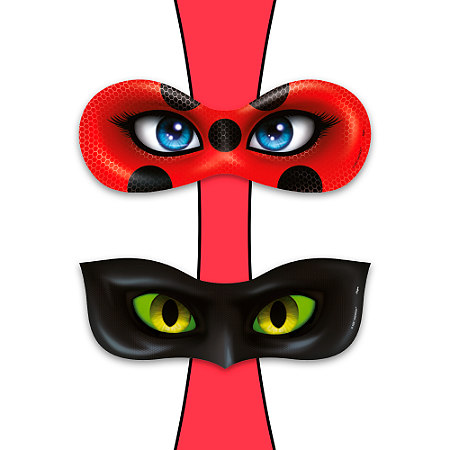 6 Mascaras Festa Ladybug  Decoração Aniversário completo