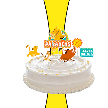 Topo de bolo Topper Decoração O Rei Leão Festa Aniversário