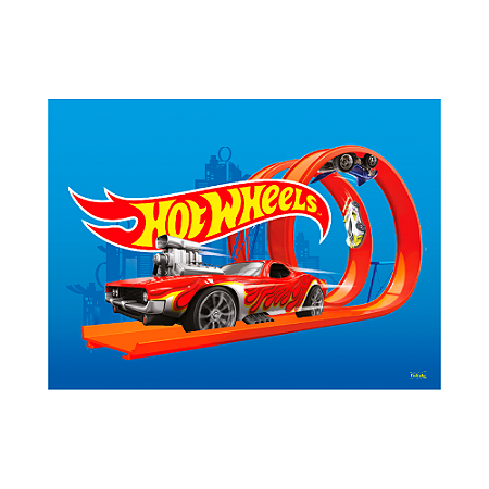 Painel TNT Decoração Hot Wheels festa Aniversário GG 1,40m