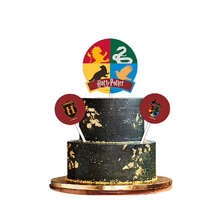 Topo de bolo Decoração Harry Potter Festa Aniversário