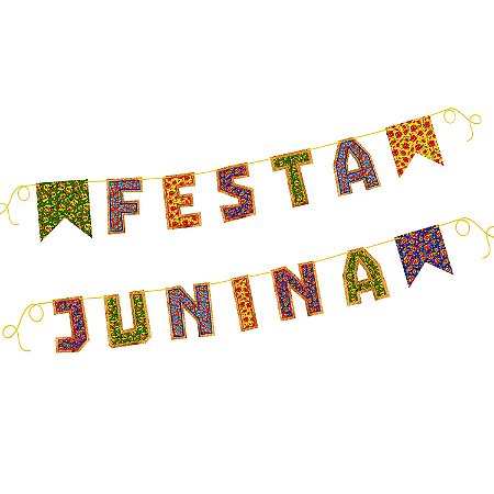 Faixa Bandeirola Festa Junina GRANDE Arraia Julino