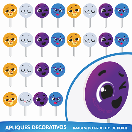 Kit festa Decoração aniversário Bolofofos 40 pçs completa