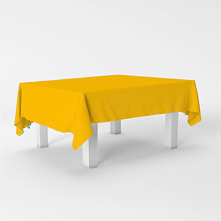 Toalha de Mesa Amarelo Plástca Decoração Festa 137X183cm