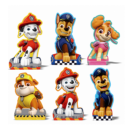 Decoração Display de mesa EVA Patrulha Canina festa 6 Un