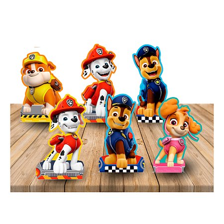 Decoração Display de mesa EVA Patrulha Canina festa 6 Un