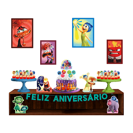 Kit festa Divertidamente Decoração aniversário complet 39pçs