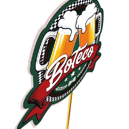 Topo de bolo Decoração Boteco kit 7 peças Festa Aniversário