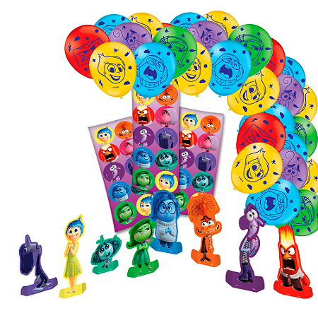 Kit Festa Divertidamente Decoracao 63pcs Aniversario Complet