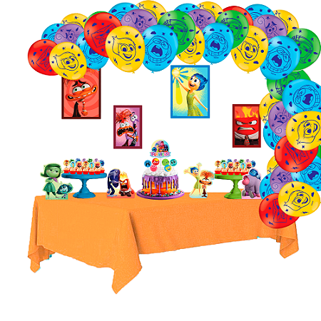 Kit festa Divertidamente Decoração Completa + Balão + Toalha