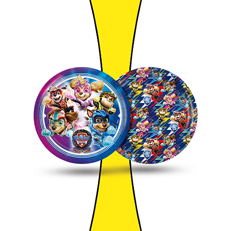 8 Pratos Festa Patrulha Canina Herois Decoração Anivers 18cm