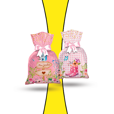 12 Sacolas Surpresa Lembrancinhas festa Meu Jardim Decoração