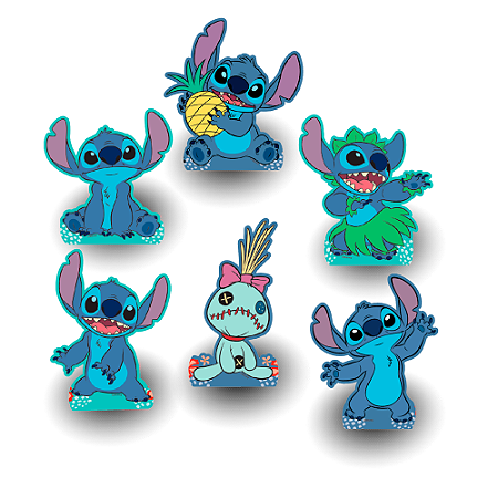 Decoração Display de mesa EVA Stitch festa Aniversário  6 Un