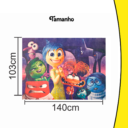 Kit festa Divertidamente Decoração Painel TNT + Toalha Azul