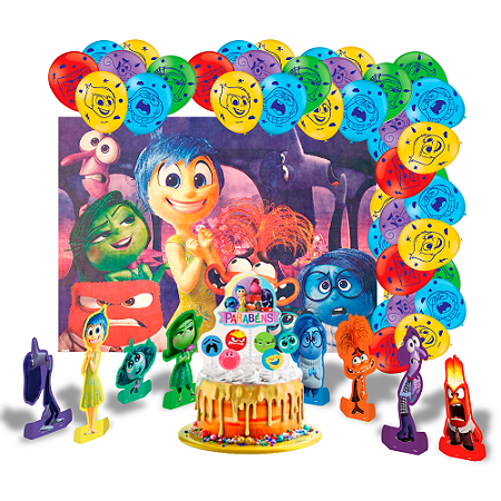 Kit festa Divertidamente Decora Painel +Balão +Display +Topo