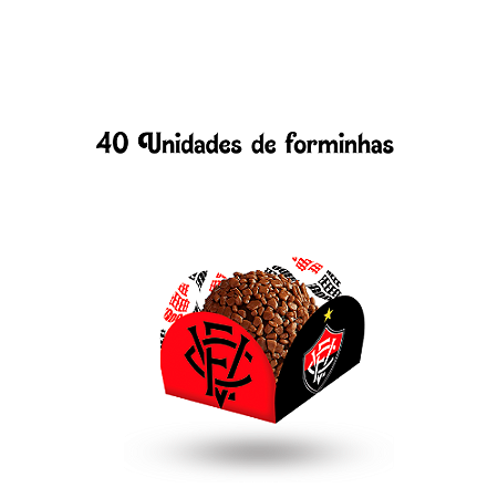 40 Forminhas para doces decoração Time Vitória Festa Aniver