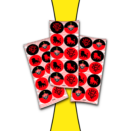 30 Adesivos redondo Time Vitória decoração festa aniversário