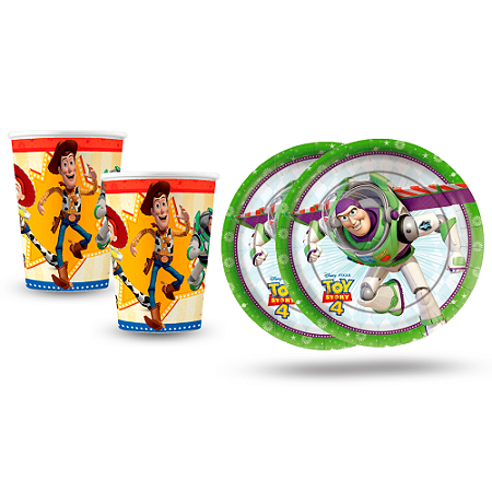 Kit festa Toy Story Decoraçao Aniversário Copos +pratos 32un