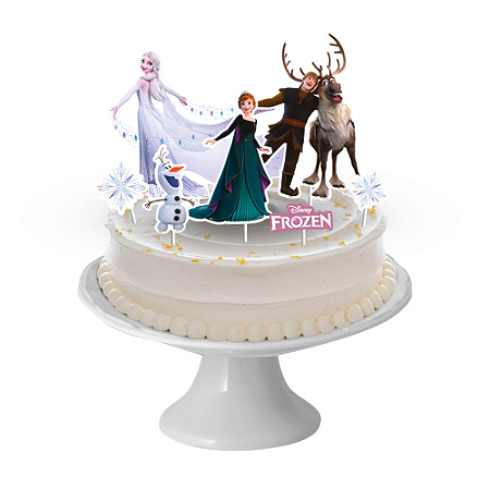 Topo de bolo 8pç Decoração Frozen Festa Aniversário mais cor