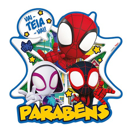Topo de bolo 54pçs Decoração Spidey Homem Aranha Festa