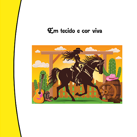 Painel Sublimado Festa Boiadeira Decoração Aniversar 85x55cm