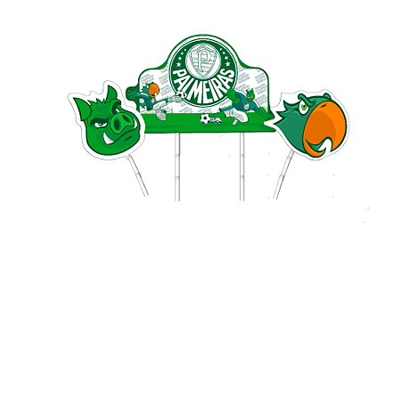 Topo de bolo 3pçs Decoração Palmeiras Festa Aniversário