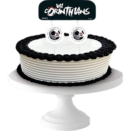 Topo de bolo 4pçs Decoração Corinthians Festa Aniversário