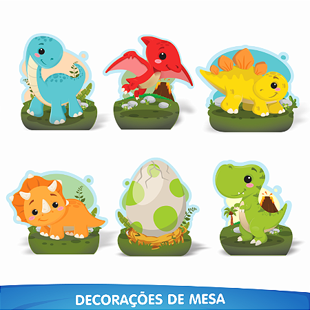 Kit Festa completo Decoração DINO BABY Festa + 25 Balão Aniv