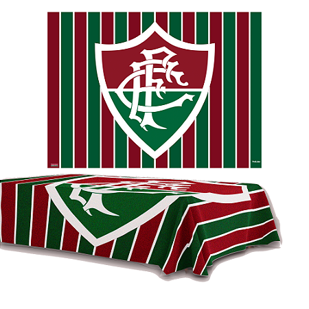 Kit festa Fluminense Decoração Aniversário Painel+Toalha
