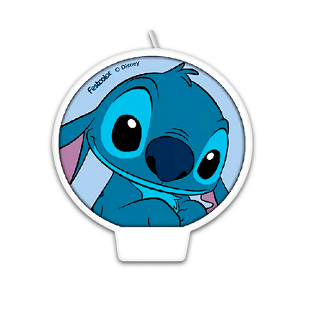 Vela Plana Decoração Stitch festa aniversário Disney