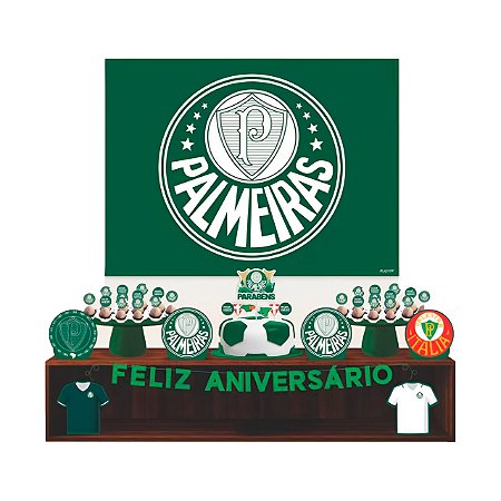 Kit festa Palmeiras Decoração Aniversário em EVA 39pçs