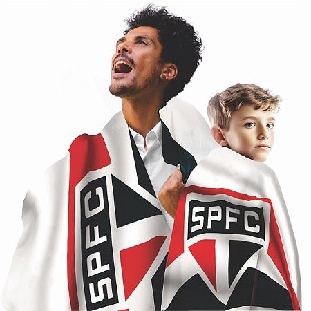 Bandeira Sublimado em tecido Jogo São Paulo Decoração 85X55cm