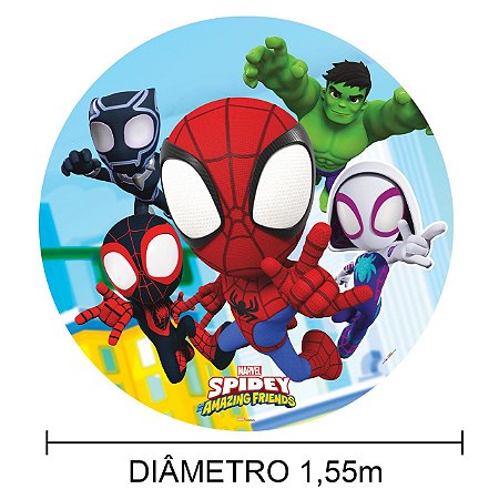 Painel Sublimado Tecido Festa Spydey Aranha Decoração 1,55m