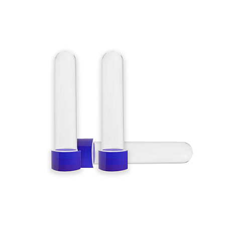 12 Tubetes Azul Plástico de 13cm decoração festa e eventos