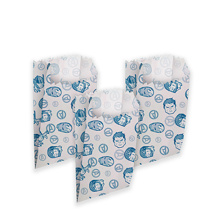 50 Sacos De papel Temático festa Vingadores Decoração Aniver