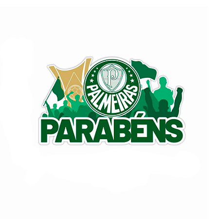 Painel EVA Festa Palmeiras Decoração parabéns Aniversário 53,5cm
