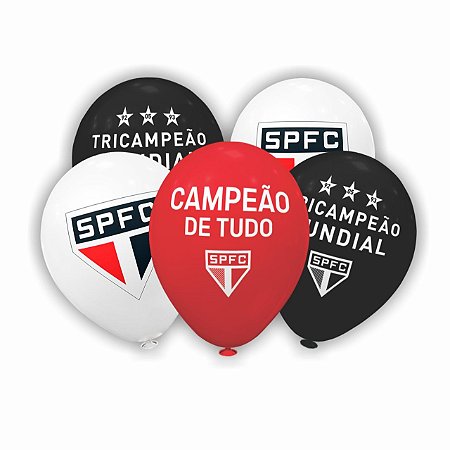 20 Bexigas Balão Festa São Paulo Decoracação 8 polegadas