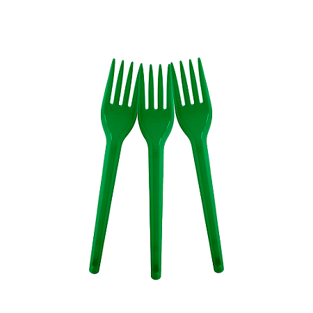 50 Garfo Descartáveis Sobremesa Festa Aniversário Verde
