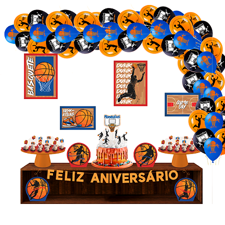 Kit festa Basquete Decoração aniversário EVA + 25 Balão 11"
