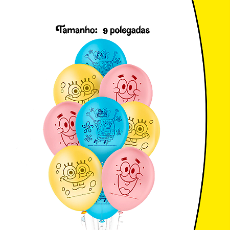 25 Bexigas balão Festa Bob Esponja Decoração Aniversário n9
