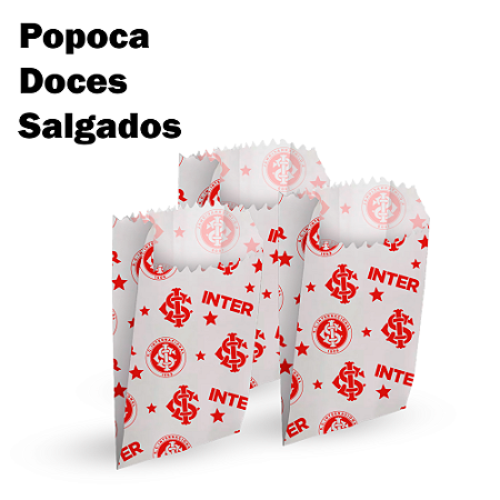 50 Sacos Pipoca Doce Salgado festa Internacional Decoração