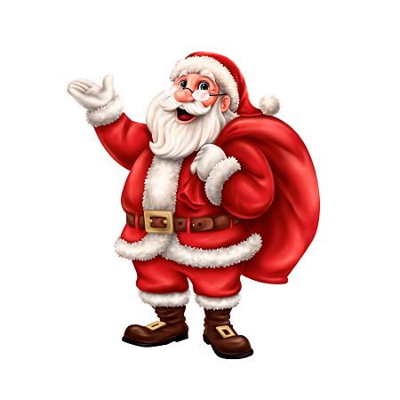 Papai Noel Grande Decoração Natal Festa completa 70x45cm