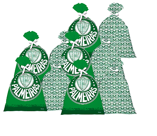 8 Sacolas surpresa Lembrancinhas Palmeiras decoração anivers