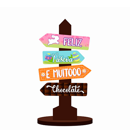 Decoração Pascoa festa centro de mesa plaquinhas EVA 16cm