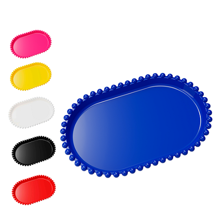 Bandeja Perola 20x13cm Alegra Bolo Doces Festa Decoração