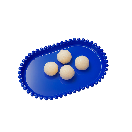 Bandeja Perola 20x13cm Alegra Bolo Doces Festa Decoração