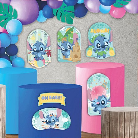 Kit festa Stitch Baby Decoração Aniversário completa 6pçs