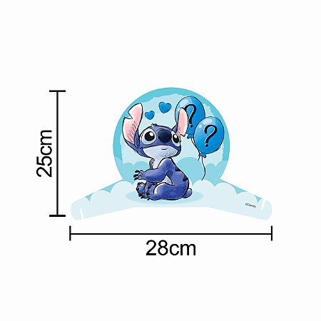 4 Display Decoração Stitch Chá Revelação Festa Aniversá 28cm